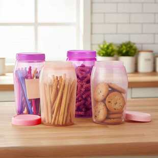 紫色 粉色 保鲜干货罐 冷藏 海 特百惠825ml胖子