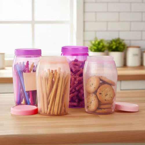 (海)特百惠825ml胖子  冷藏 保鲜干货罐  紫色/粉色