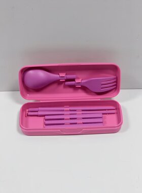 （海)筷乐盒天蓝色/粉紫色尺寸15/6cm