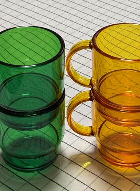 (海)250ml马克杯PC  绿色/黄色