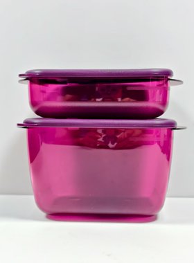 (海)深紫色方形欢宴微波饭盒  550ml/1.5L