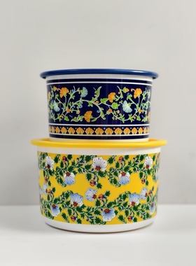 (海)黄蓝花花噼啪桶套装575ml/940ml