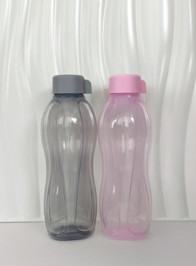 （海）特百惠1L拧盖 依可瓶 随手杯  耐高温80° 灰色/粉色