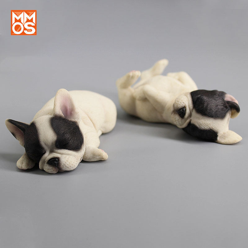 Xmmos 睡眠小法斗摆件 可爱睡姿法国斗牛犬仿真动物周边小狗模型