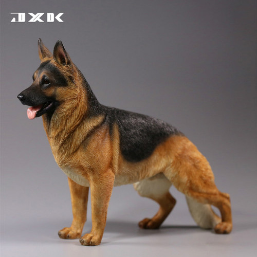 JXK1/6德国牧羊犬模型 警犬狼狗桌面摆件德牧狗手办动物饰品