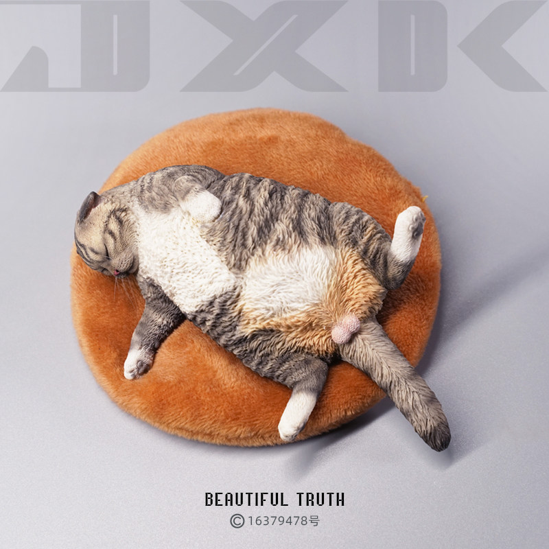 JXK 1/6嗜睡猫1.0模型 治愈系动物萌宠猫咪手办桌面创意潮玩摆件