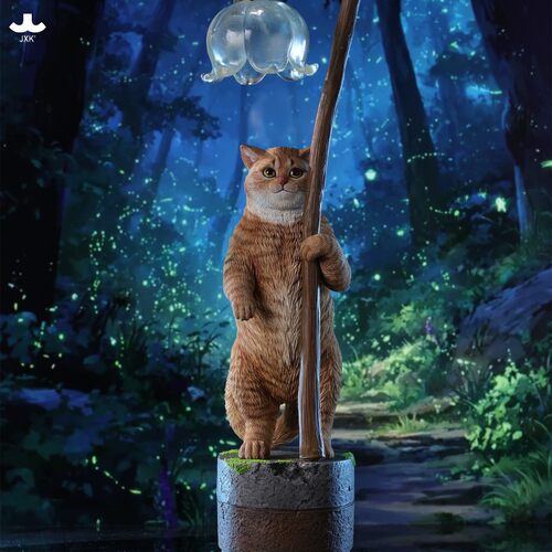 【限时15天75折预售】JXK铃兰映猫模型 仿真萌宠动物雕塑手办摆件