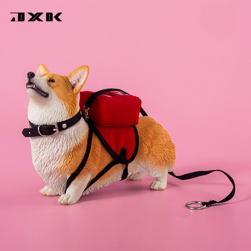 JXK 1/6 换头柯基 可爱治愈萌系换头创意宠物狗手办模型潮玩摆件