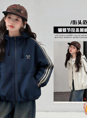 女童冬季加厚韩系绣花派克棉衣