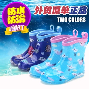 儿童雨鞋男童女童防滑水鞋幼儿宝宝亲子雨靴小孩学生中童保暖胶鞋