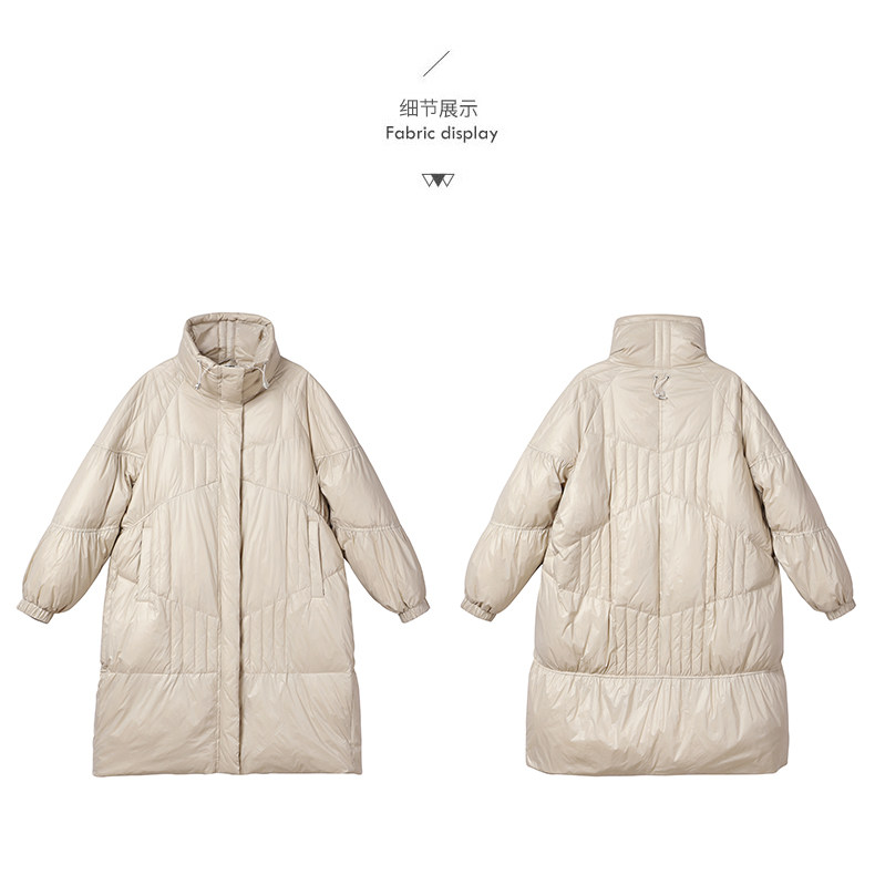 网红款羽绒服女新款2021年保暖白鸭绒中长款时尚设计秋冬韩版外套