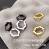 手工抛光四方耳扣 菱形耳扣 钛钢三角耳扣不锈钢耳扣耳环耳环GK03