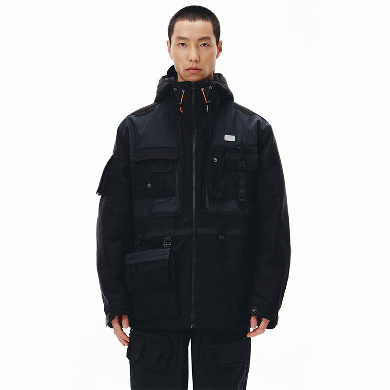 李宁LNG高端系列背包式3M新雪丽棉短款棉服百搭外套男FJAD004