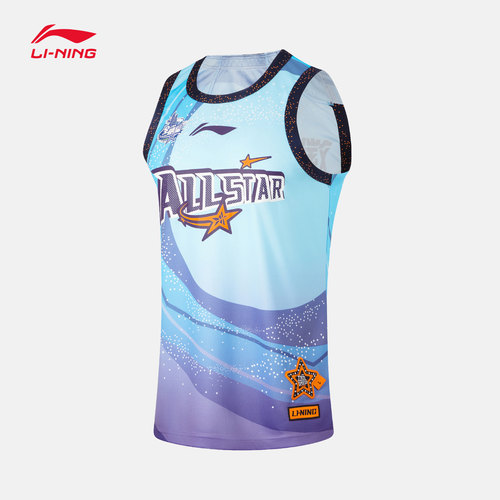 李宁CBA全明星专业篮球系列篮球比赛服男士2024新款运动服AAYU191