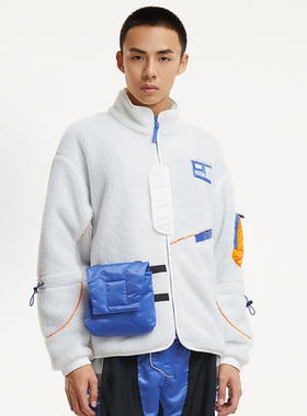 李宁LNG 未来电竞系列 口袋设计羊羔绒 男女同款夹克外套FNAC001