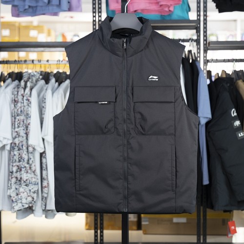 李宁羽绒马甲男子2024冬季