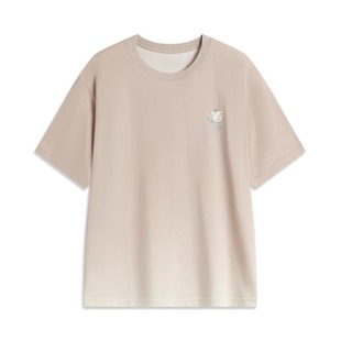 文化衫 运动吸湿排汗休闲舒适短袖 AHSU871 新款 李宁男子T恤2024夏季