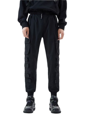 李宁LNG都市机能系列修身梭织宽松休闲时尚裤男女同款秋季LYKR559