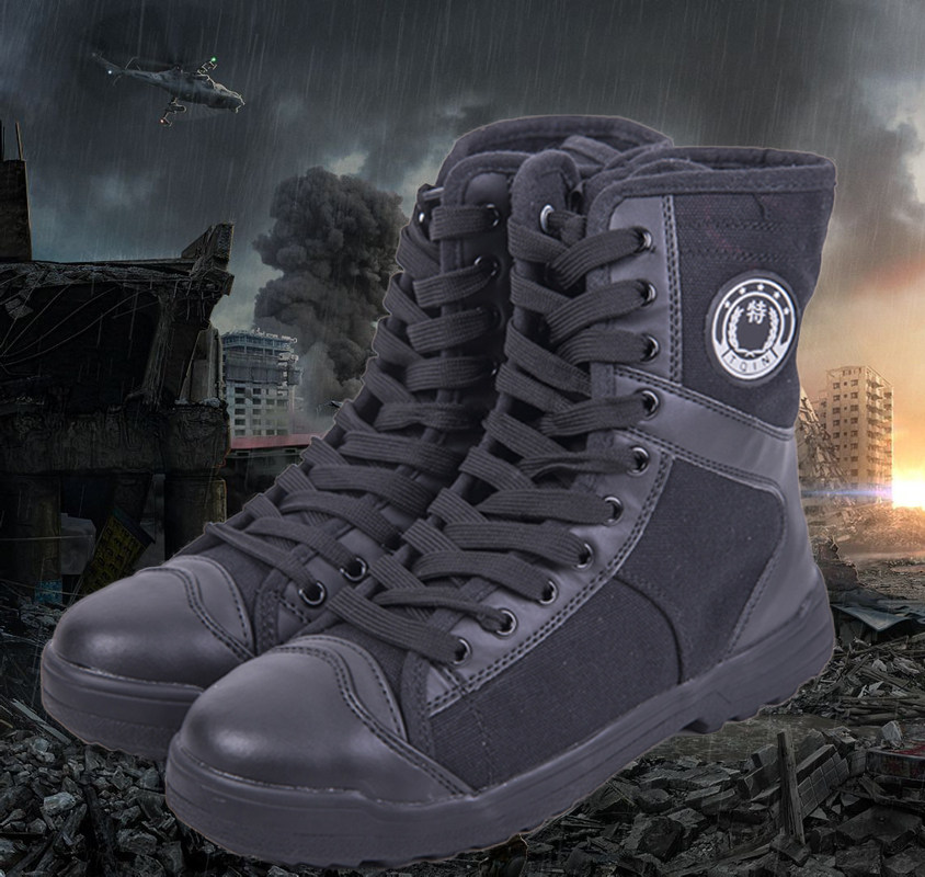 Boots militaires en toile - porter - Ref 1398901 Image 1