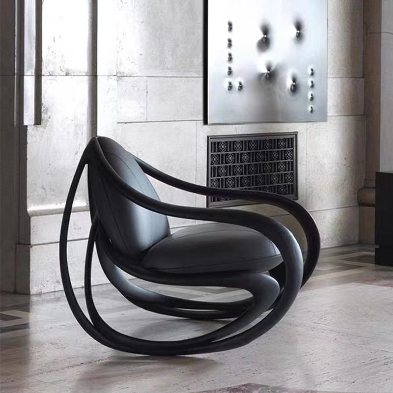 北欧轻奢实木摇摇椅设计师单人扶手休闲躺椅客厅阳台创意懒人沙发,住宅家具,沙发椅,淘宝优惠券,粉丝福利购,淘宝优惠卷