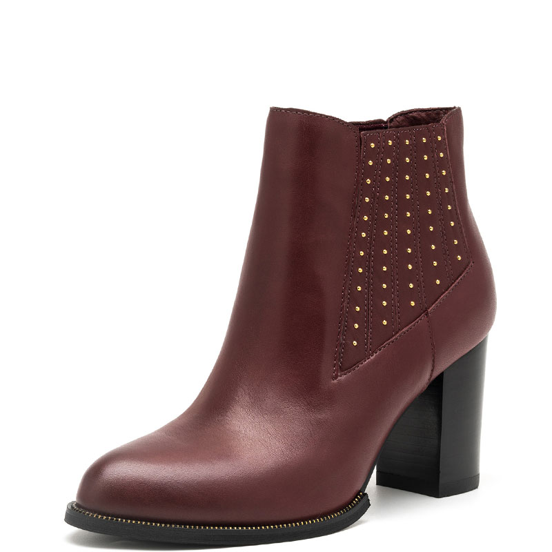 全真皮切尔西短靴子女冬头层牛皮