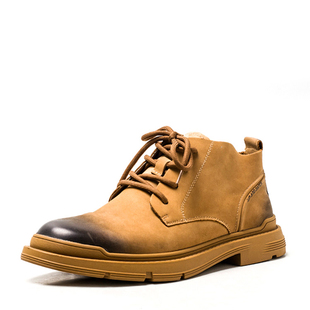 撤柜40码男士真皮马丁靴秋冬牛皮短靴子工装绑带复古风SS24121208