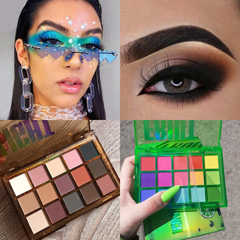 ucanbe眼影盘哑珠光烟熏妆