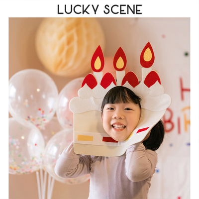 生日蛋糕可爱搞怪面具头套