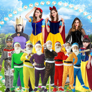 白雪公主七个小矮人童话故事表演服话剧演出服公主裙成人服装