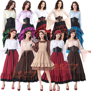 万圣节服装加勒比海盗主题派对cos女海盗成人化装舞会演出服装