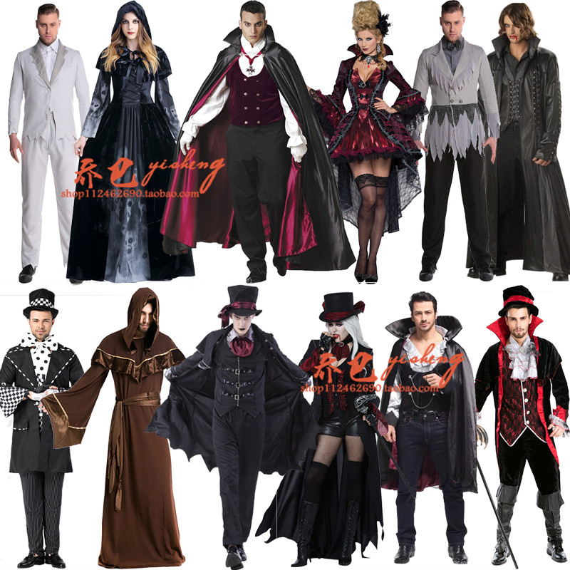 万圣节服装成人男女cosplay吸血鬼恐怖服装公主裙化装舞会礼服装