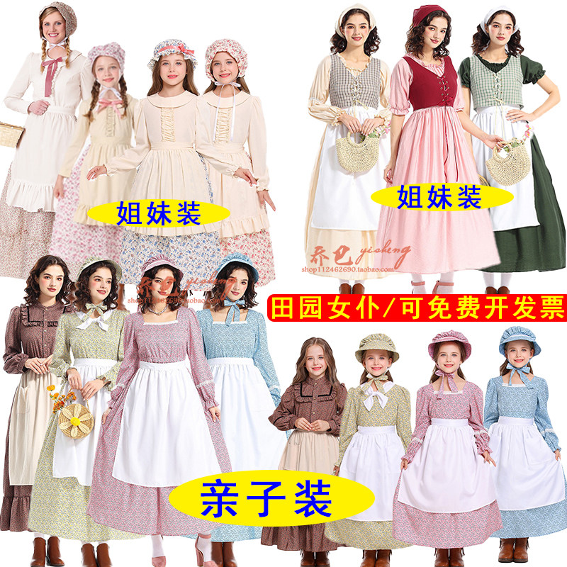 小女孩农场田园狼外婆亲子表演服