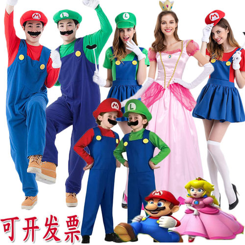 超级玛丽表演背带裤马里奥