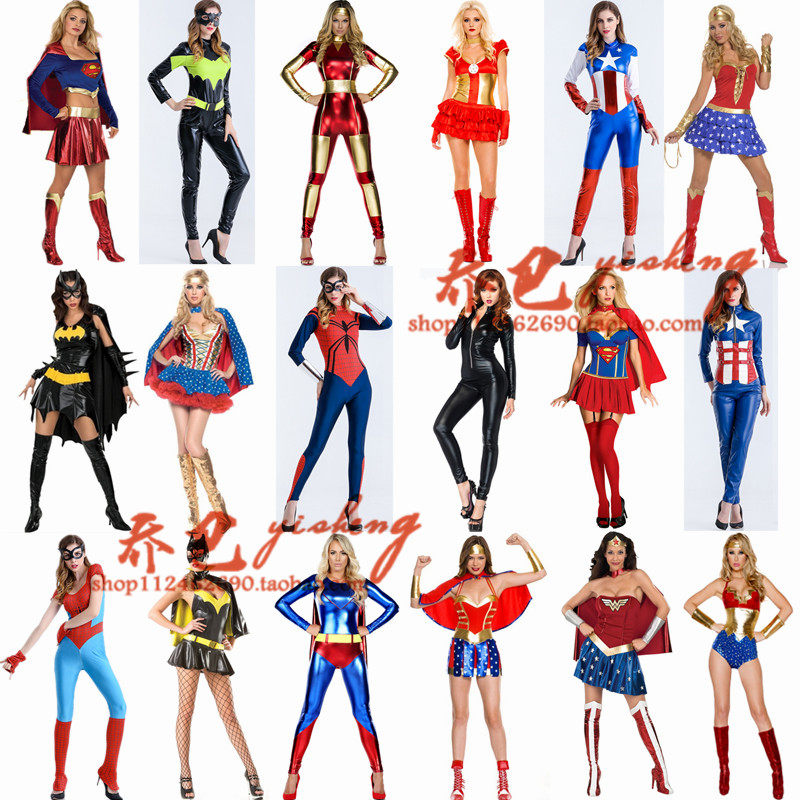 超人蜘蛛侠服装 复仇者联盟演出衣服 美国队长蝙蝠侠佐罗肌肉服装