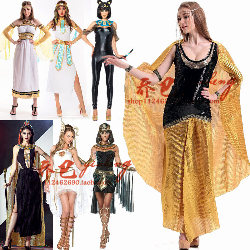 万圣节古罗马希腊女神印度女王皇埃及艳后阿拉伯公主服装性感长裙