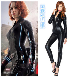 万圣节新款美国队长衣服 复仇者联盟 Cosplay美国队长黑寡妇服装