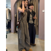 女宽松百搭显瘦高级感松弛感连体裤 轻职风背带裤 女 新款 2026年春季