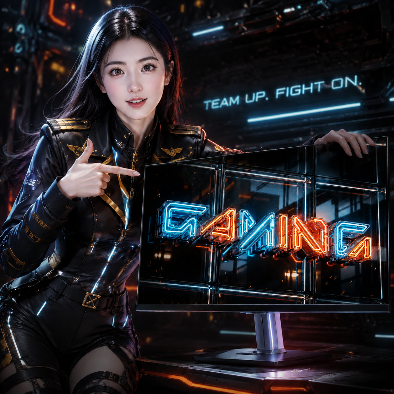 技嘉MO32U24OLED GamingMonitor4K显示器高清吃鸡LOL高分辨率大屏