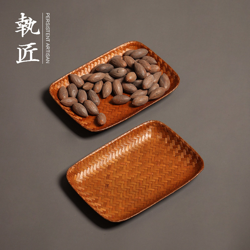 手工大漆水果盘家用客厅茶几零食盘结婚专用干果点心零食碟子前台