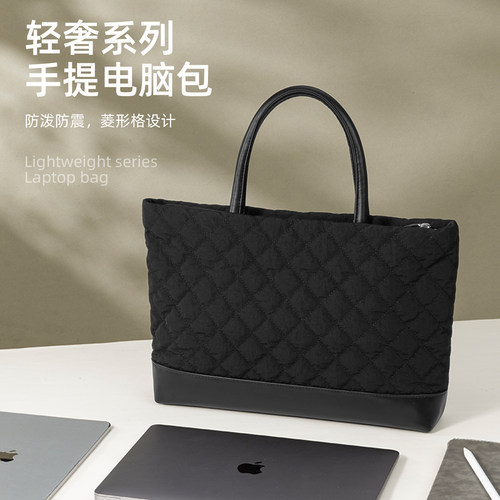 通勤笔记本电脑包14寸女款手提适用M2苹果macbookair13.3联想小新15.6华为matebook14s内胆戴尔男pro16保护套