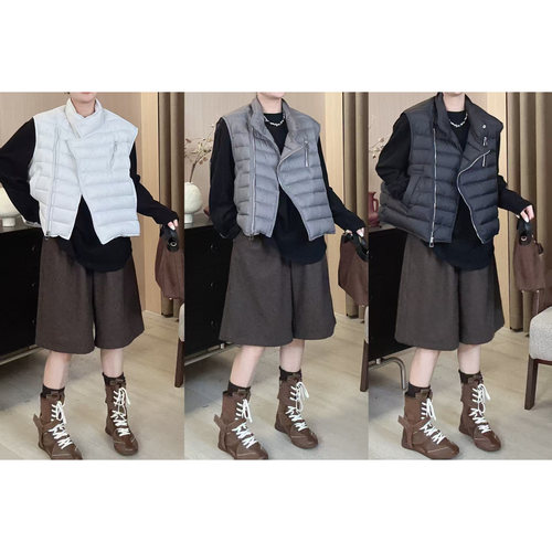 Dayuan 原创不规则拉链排骨羽绒无袖马甲510011