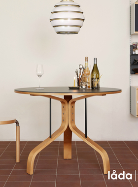 多匣lada 贝索餐桌 小户型家用现代简约轻奢圆桌岩板餐桌