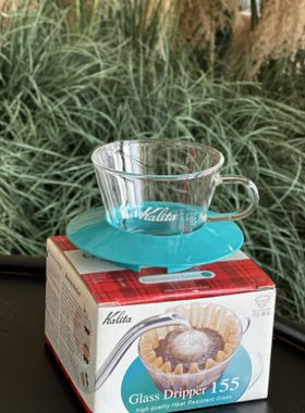 kalita手冲咖啡蛋糕缤纷滤杯155蓝绿色小清新款