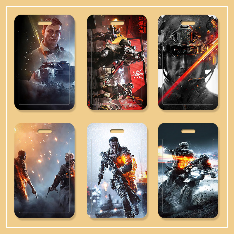 游戏战地系列学生卡套校园饭卡公交卡工作证门禁胸牌带挂绳保护套