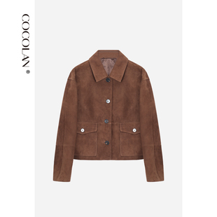 COCOLAN 100羊皮皮衣女夹克外套CL6PY2588 罗马