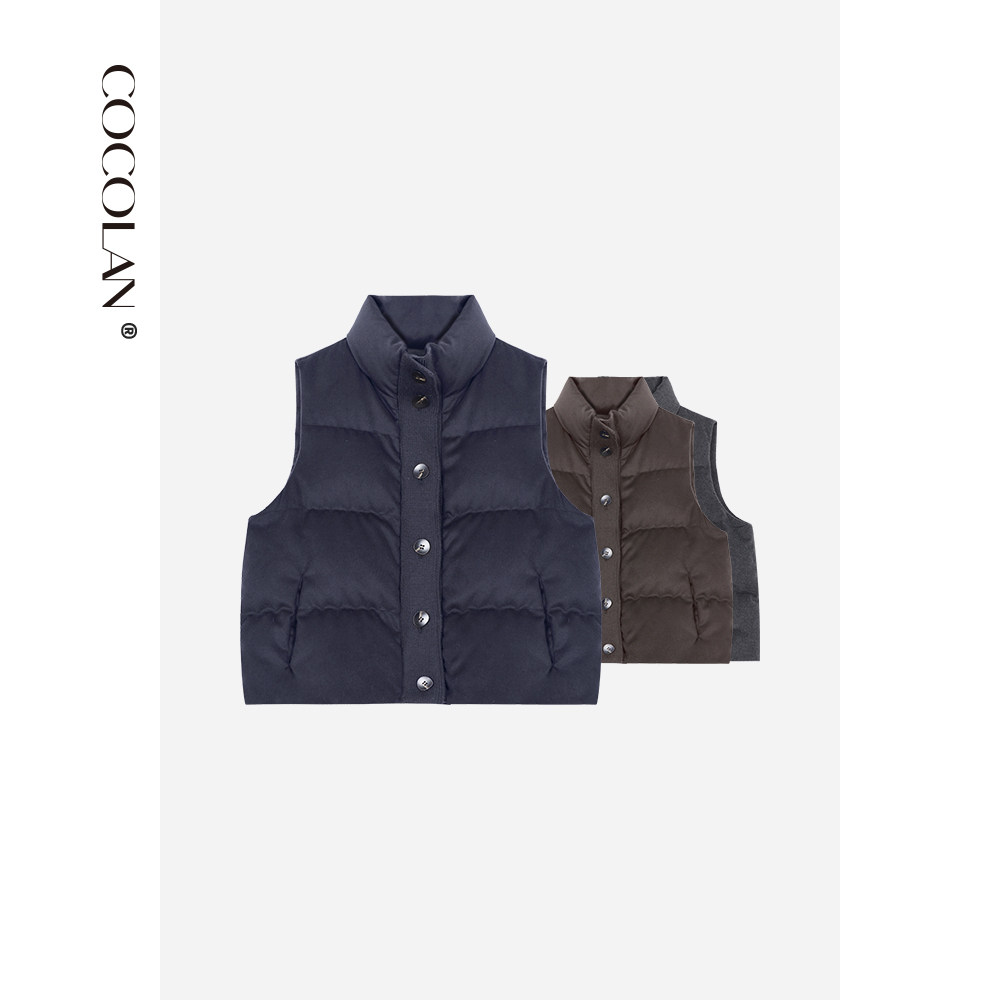 COCOLAN【路威尔-马甲】绵羊毛鹅绒马甲CL8MJ1799