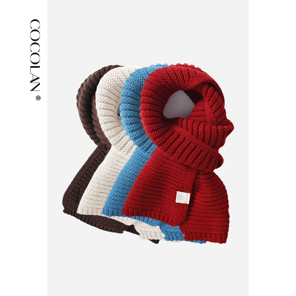 COCOLAN100绵羊毛围脖女针织围巾CL8WJ3356