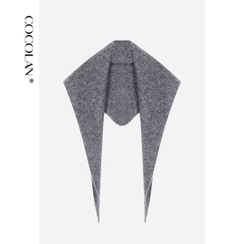 COCOLAN山羊绒绵羊毛三角围巾女披肩CL8WJ5110