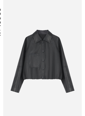 COCOLAN【黑巴克】真皮皮衣26年春季新款羊皮短外套夹克女CL1PY11