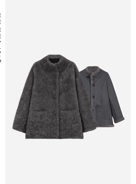 COCOLAN【诺瓦】拉贡长款毛毛皮草皮毛一体女外套CL8WT5920